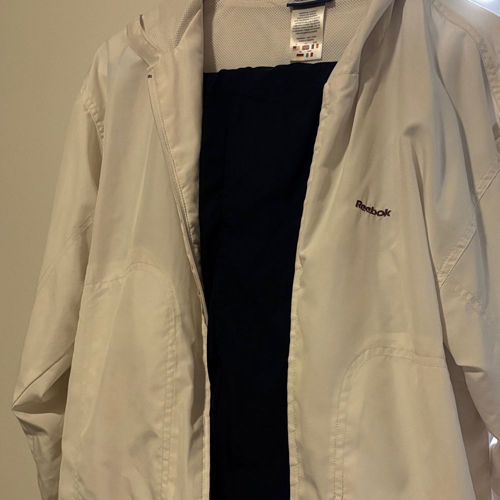 Reebok Women's White and Navy track suit